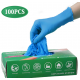 100 PCS Disposable Nitrile Gloves 22CM Lengthen One-off PVC Food Gloves Eco-friendly PE Gloves For Kitchen Garden