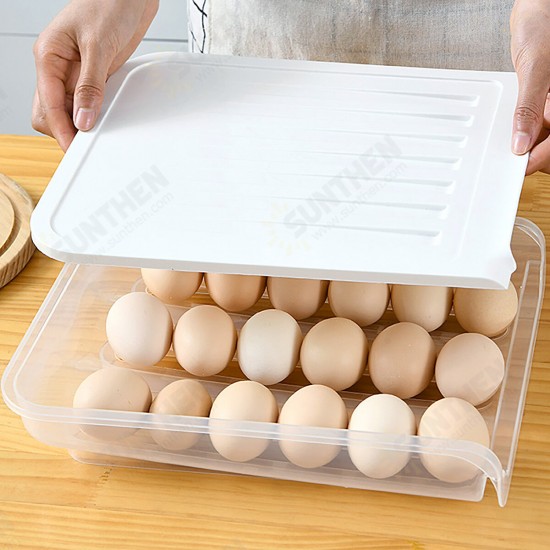 18 Grid Kitchen Egg Storage Eggs Holder Stackable Freezer Dust-proof And Portable Egg Storage Container