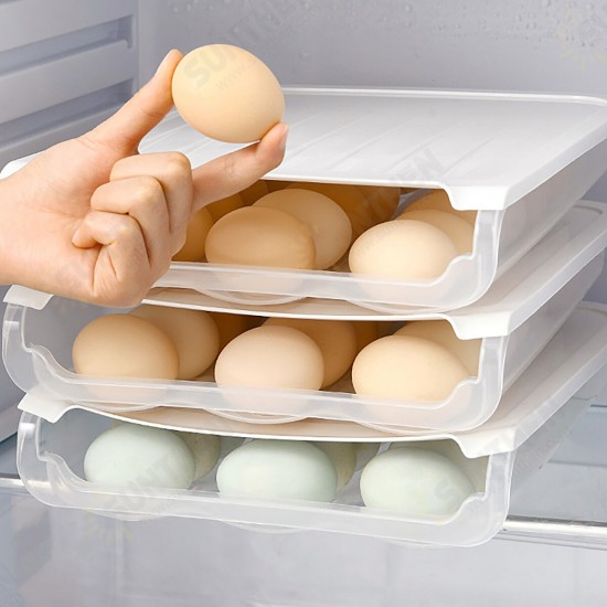 18 Grid Kitchen Egg Storage Eggs Holder Stackable Freezer Dust-proof And Portable Egg Storage Container