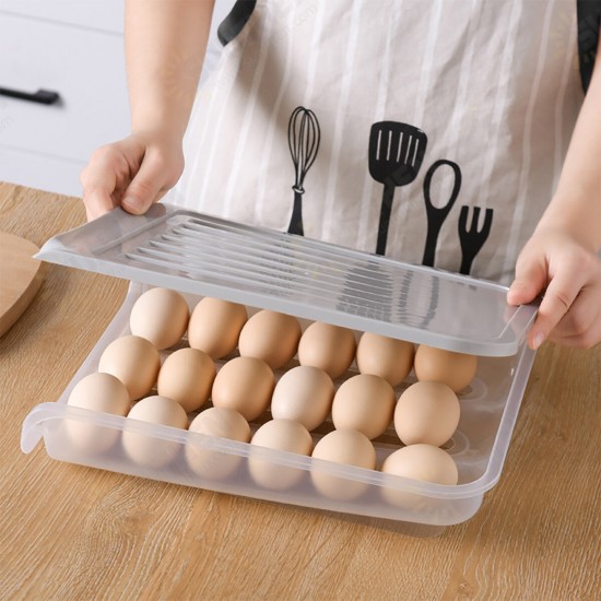 18 Grid Kitchen Egg Storage Eggs Holder Stackable Freezer Dust-proof And Portable Egg Storage Container