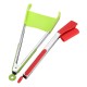 2 in 1 Stainless Steel Non Stick Heat Resistance Picnic BBQ Spatula Tongs Food Clip Outdoor Camping