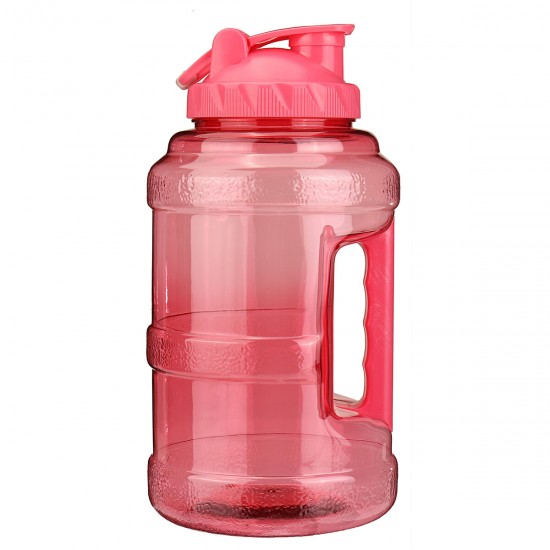 2.5L Large Capacity Sports Water Bottle with Handle PET Portable Bucket Cup Outdoor Sports Fitness Cup