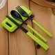 3 Pcs ABS Fork Spoon Chopstick Folding Tableware Camping Picnic Travel Portable Chinese Dinnerware Sets