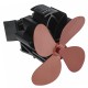 4 Blades Stove Fan Quiet 1500RPM Heat Self-Powered Fan Magnetic Fireplace Fan Wood Burner Fan