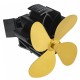 4 Blades Stove Fan Quiet 1500RPM Heat Self-Powered Fan Magnetic Fireplace Fan Wood Burner Fan