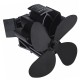 4 Blades Stove Fan Quiet 1500RPM Heat Self-Powered Fan Magnetic Fireplace Fan Wood Burner Fan