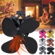 4 Blades Stove Fan Quiet 1500RPM Heat Self-Powered Fan Magnetic Fireplace Fan Wood Burner Fan