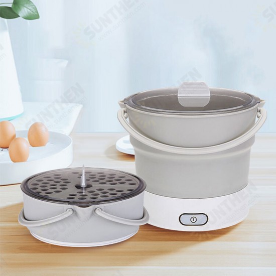 800ML Multi-function Folding Electric Hot Pot Cooker Portable Travel Electric Skillet For Camping Picnic