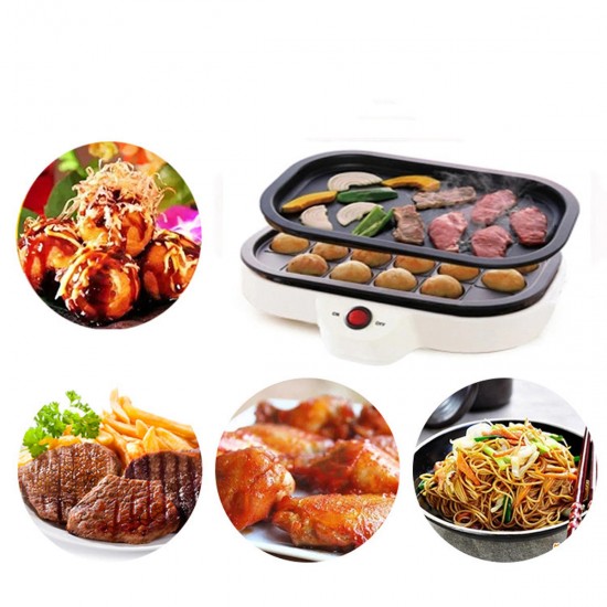 800W Electric 20 Hole Takoyaki Grill Pan DIY Meat Ball Maker Cooking Stove AU Plug