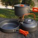 9PCS Aluminum Alloy Camping Pot Cookware Pans Kettle Set Portable Outdoor Camping Cookware