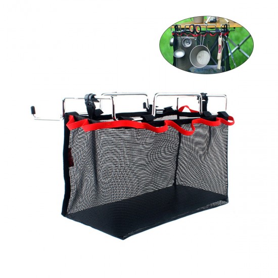 Outdoor Picnic Camping Storage Net Bag Stuff Storage Mesh Pack Kitchen Portable Folding Table Hanging Net