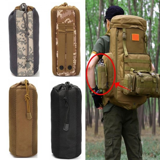 PRO Outdoor Camping Molle Water Bottle Pouch Kettle Bag Pack Carrier Holder