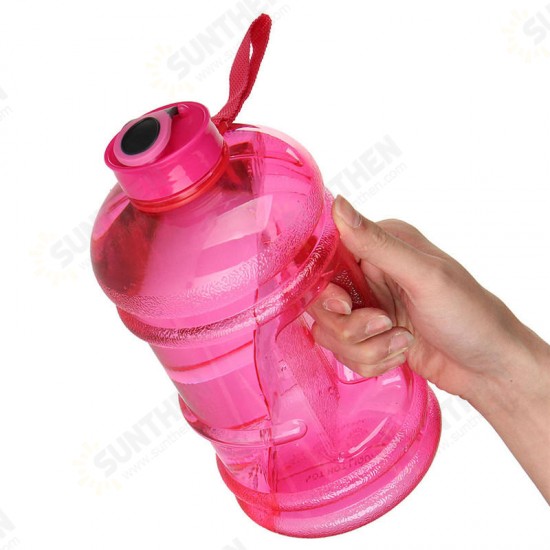 2.2L Big Large Water Bottle BPA Sport Gym Training Workout Drink Cap Kettle