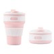 350ml Silicone Folding Cup Portable Water Coffee Mug Drinkware With Lid Camping Travel