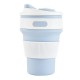 350ml Silicone Folding Cup Portable Water Coffee Mug Drinkware With Lid Camping Travel