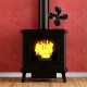 4 Blade Fireplace Fan Self-Powered Wood Stove Fan Burner Stove Fan for Home Travel