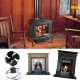 4 Blades Fireplace Fan Thermal Heat Power Stove Fan Wood Burner Fan Heat Power Fan