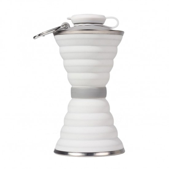 500ml Folding Silicone Water Bottle Telescopic Mug Drinking Tea Coffee Cup Sports Travel Kettle BPA Free