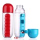 600ml Water Bottle 7 Days Week Pill Capsule Case Organizer Leak-Proof Drinking Cup