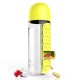 600ml Water Bottle 7 Days Week Pill Capsule Case Organizer Leak-Proof Drinking Cup