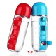 600ml Water Bottle 7 Days Week Pill Capsule Case Organizer Leak-Proof Drinking Cup