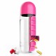 600ml Water Bottle 7 Days Week Pill Capsule Case Organizer Leak-Proof Drinking Cup