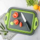 7L Kitchen Cutting Board Folding Multifunction Drain Basket Washing Fruit Vegetable Basket