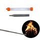 Outdoor Camping Stainless Steel Fire Blow Tube Blowpipe Camping BBQ Blower Tool