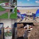 Outdoor Drink Table Mini Wooden Rack Foldable Round Desktop Easy Carry Desk Furniture Cup Glass Holder Picnic Table Party Camping Travel