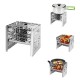 Outdoor Foladble Barbecue BBQ Grill Cooking Stove Wood Burner Furnace Camping Picnic