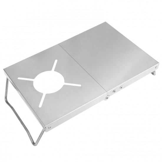 Stainless Steel Camping Stove Bracket Heat Insulation Table Gas Furnace Folding Cooker Table Stove Accessories