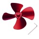 Multiple Colour Aluminum Alloy Quiet 4 Blade Fan Stove Fan Fireplace Fan Outdoor Fan