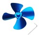 Multiple Colour Aluminum Alloy Quiet 4 Blade Fan Stove Fan Fireplace Fan Outdoor Fan