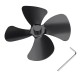 Multiple Colour Aluminum Alloy Quiet 4 Blade Fan Stove Fan Fireplace Fan Outdoor Fan