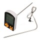 Outdoor BBQ Cooking Digital LCD Remote Thermometer with Built-in Timer Alarm AAA Battery