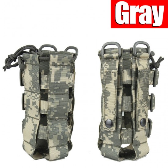 Outdoor Tactical Molle Water Bottle Bag Military Hiking Belt Holder Kettle Pouch Bag