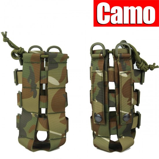 Outdoor Tactical Molle Water Bottle Bag Military Hiking Belt Holder Kettle Pouch Bag