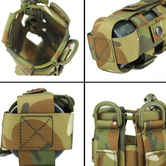 Outdoor Tactical Molle Water Bottle Bag Military Hiking Belt Holder Kettle Pouch Bag