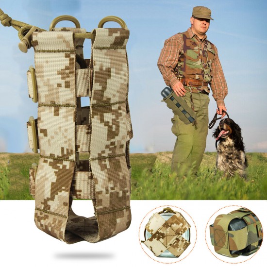 Outdoor Tactical Molle Water Bottle Bag Military Hiking Belt Holder Kettle Pouch Bag