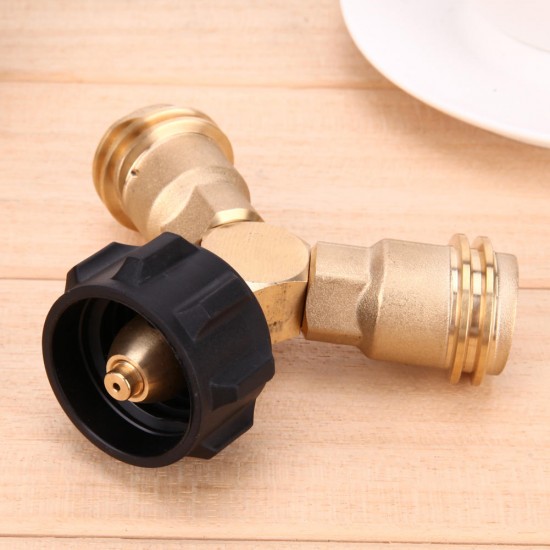 Outdoor Y-Shaped Camping Gas Stove Adapter Propane Refill Cylinder Tank Converter