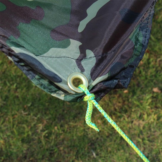 Polyester Waterproof Tent Sunshade Waterproof Camping Fishing Awning Picnic Mat Canopy Ground Nail Wind Rope