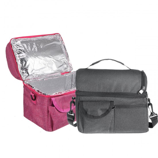 Portable Insulated Food Lunch Bag Cooler Box Picnic Bag Travel Carry Tote Shoulder Bag