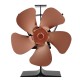 SF204G 5 Blades Fireplace Fan Silent Motors Heat Powered Stove Fan Eco Stove Fan for Gas/Pellet/Wood/Log Stoves