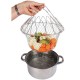 Stainless Steel Foldable Basket Fried Potato Chips Strainer Outdoor BBQ Picnic Storage Baskets