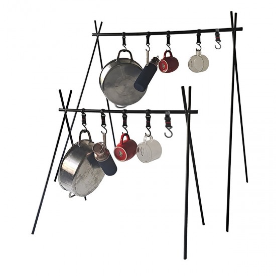 Ultralight Hanging Rack Folding Cookware Storage Triangle Racks Clothes Shelf Up to 8kg Outdoor Camping Picnic Travel