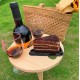 Wooden Outdoor Wine Table Portable Folding Camping Picnic Table With Glass Rack Wine Rack Table Travel Foldable Fruit Table