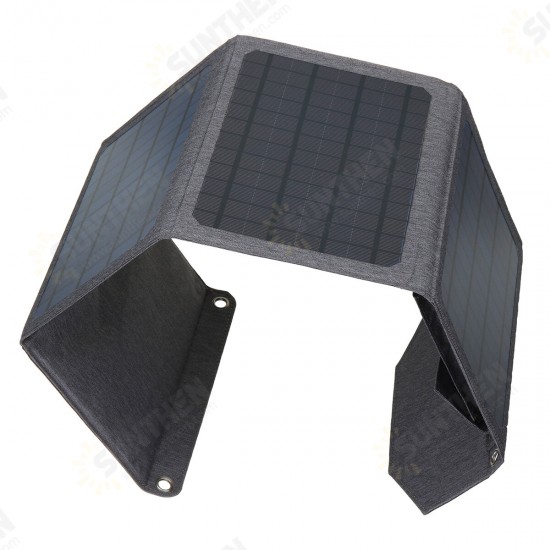 18V 40W Foldable Solar Charger Dual USB Solar 4 Fold Folding Bag DC Port Portable 12v Battery Solar Panel For Outdoor