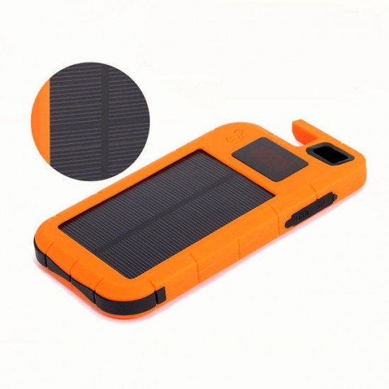 8000mah Solar Power Bank Camping Emergency LED Light Waterproof Battery Charger Compatible with Most Of Smart Phone