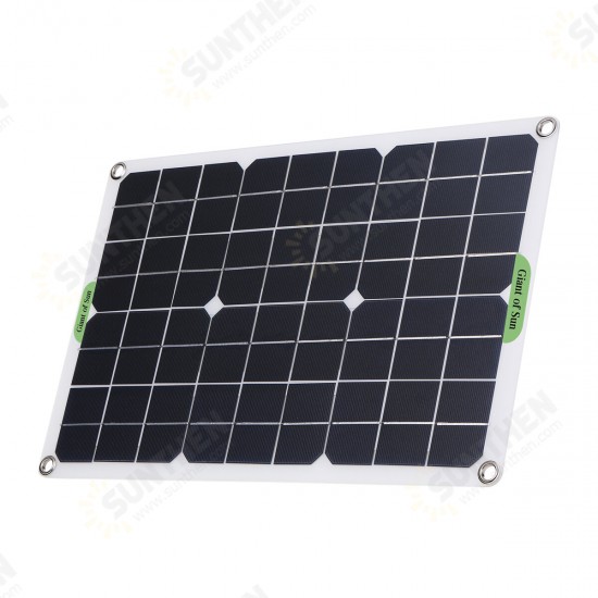 80W Solar Panel Kit Battery Charger Power Bank Camping Travel Generator with Controller