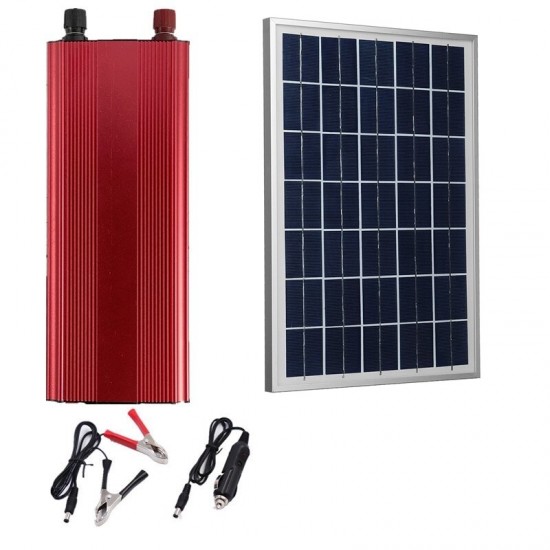 30W Solar Panel 220V Solar Power System PET 12V Battery Charger 1500W Inverter Solar Panel Kit Complete Controller